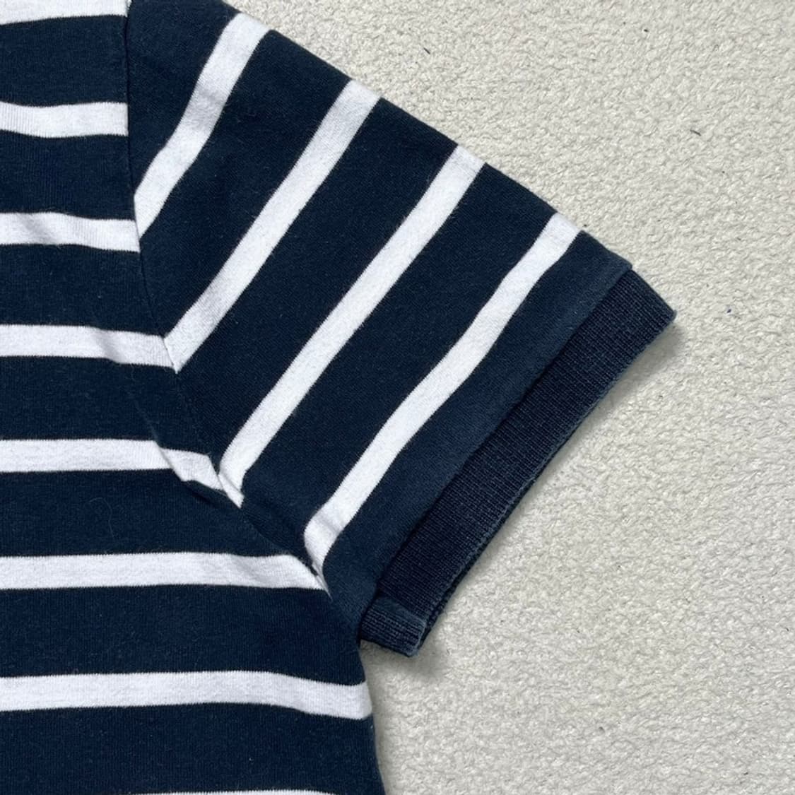  ABERCROMBIE & FITCH 스트라이프 카라티 네이비 S 상품이미지5