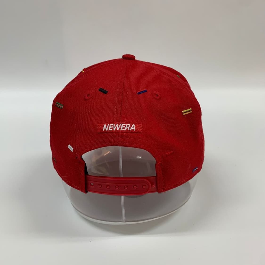 뉴에라 9FIFTY 런던 자수 로고 스냅백 레드 상품이미지3