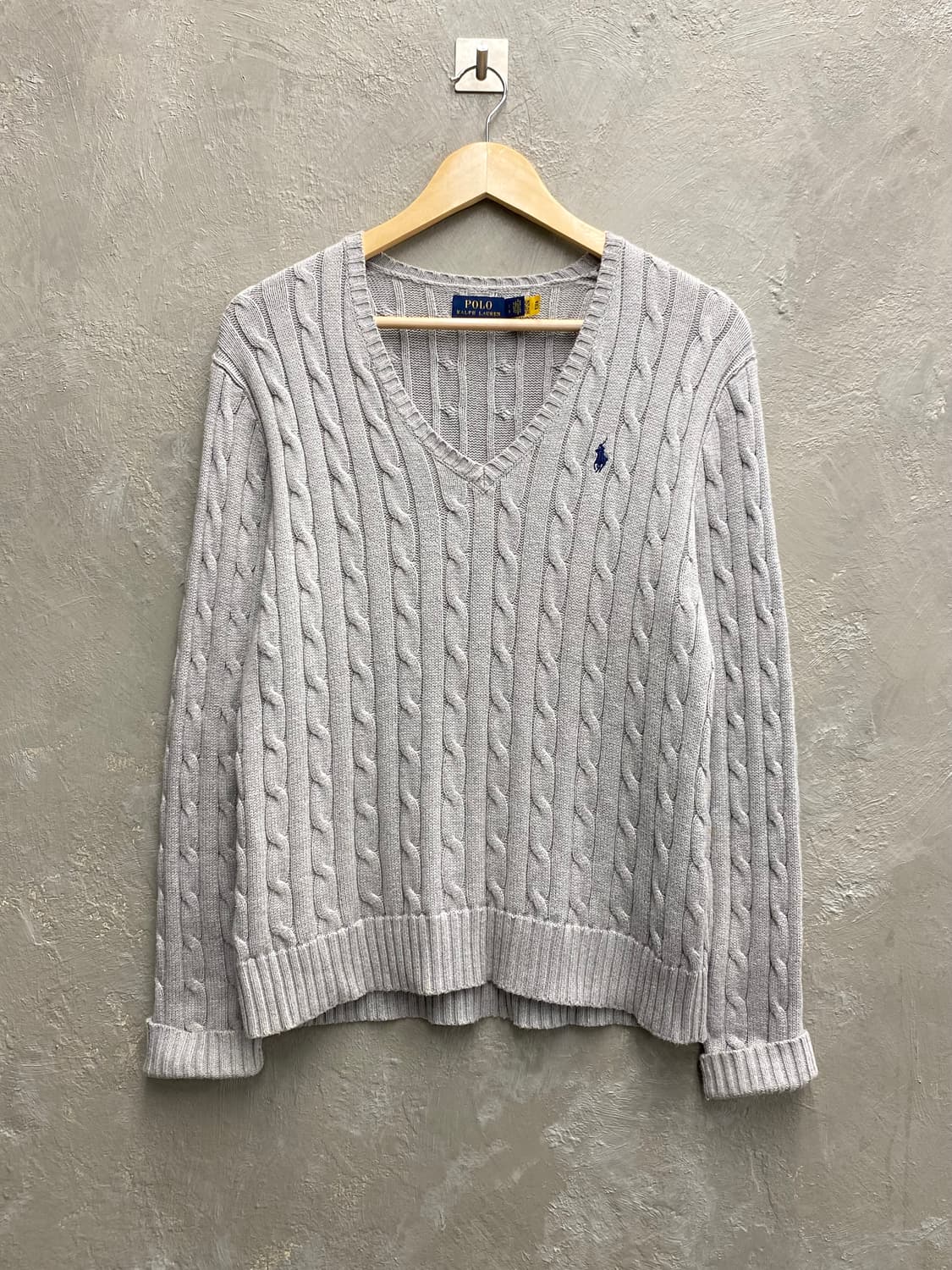 [L] Polo Ralph Lauren 폴로 랄프로렌 브이넥 케이블니트 상품이미지1