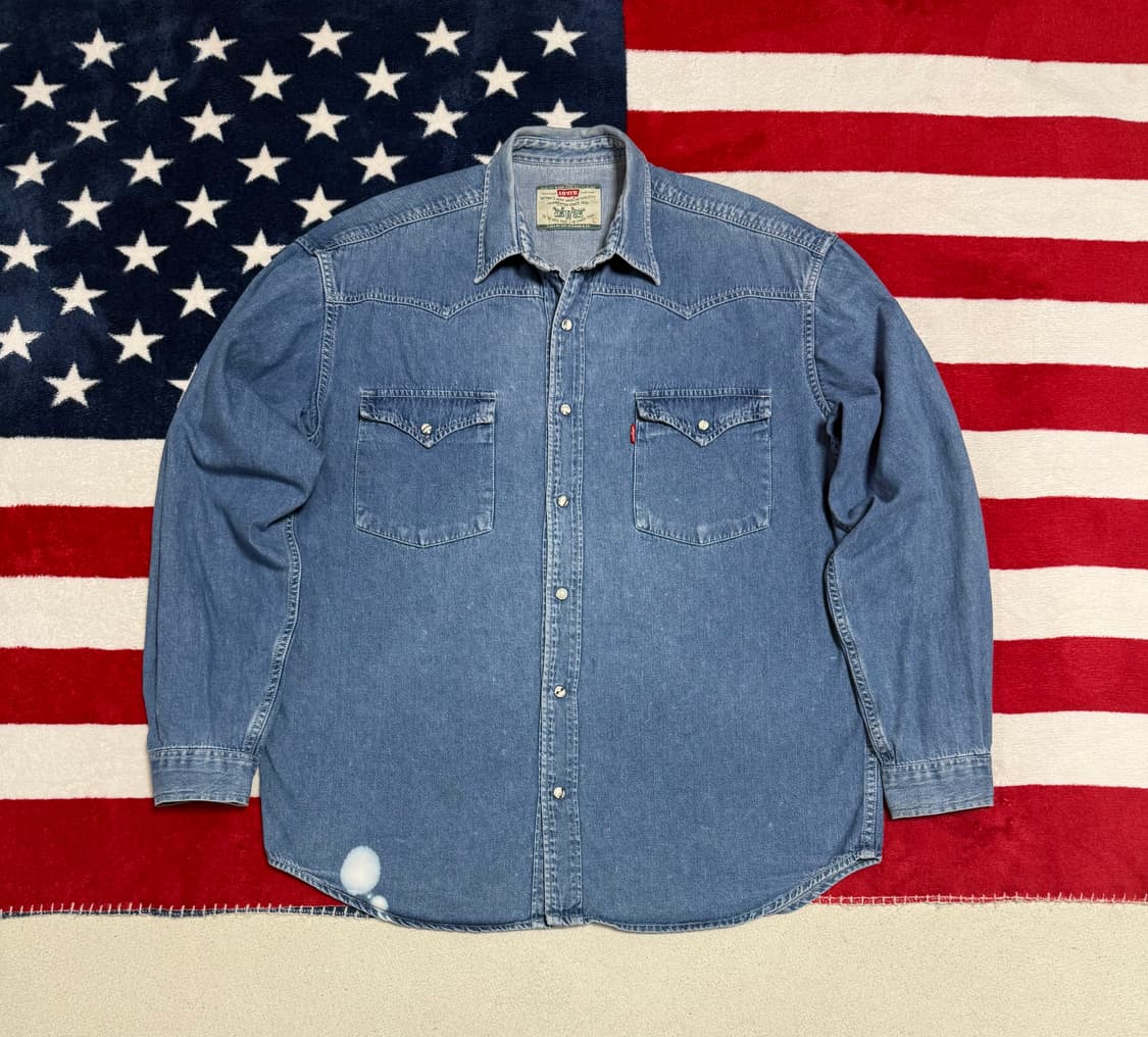 리바이스 웨스턴 데님 셔츠 빈티지 Levi’s [XL] 상품이미지1