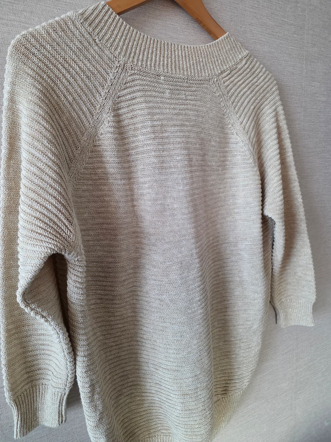 Massimo dutti 마시모두띠 연베이지 글리터 니트 Made in  상품이미지4