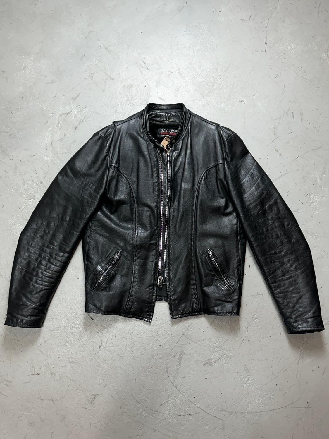 80's 빈티지 브룩스레더 카페레이서 자켓 빈티지 레더 자켓 상품이미지1