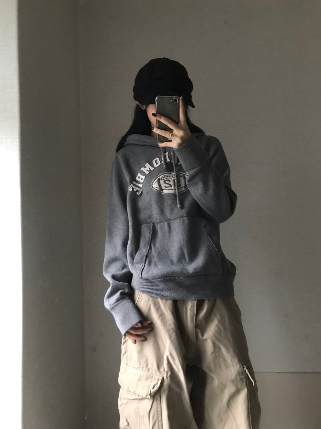 아베크롬비 그레이 후드티 상품이미지2