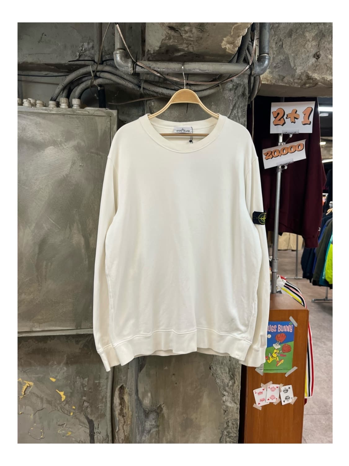 스톤아일랜드 맨투맨 화이트 3XL #csz3594 상품이미지1