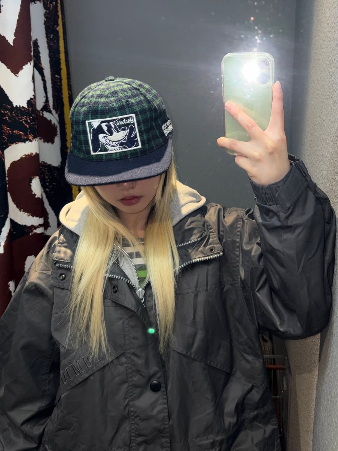 MLB 뉴욕양키즈 체크 캡 상품이미지2