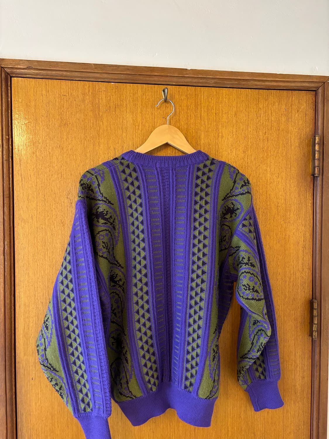 DIXTON 패턴 니트 퍼플/올리브 상품이미지5