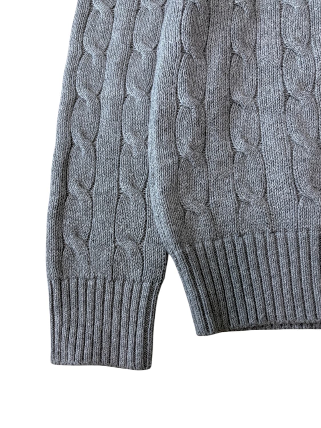 폴로 케이블니트 그레이 (S) 상품이미지5