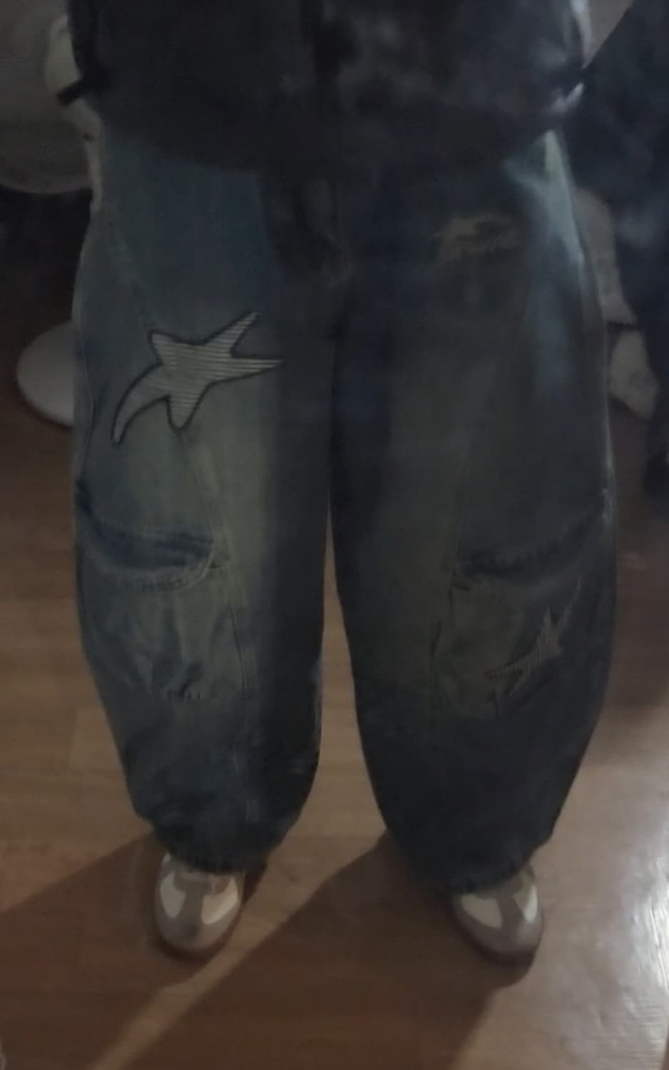 스타 플랩 포켓 와이드 데님 팬츠 M (새제품) 상품이미지3