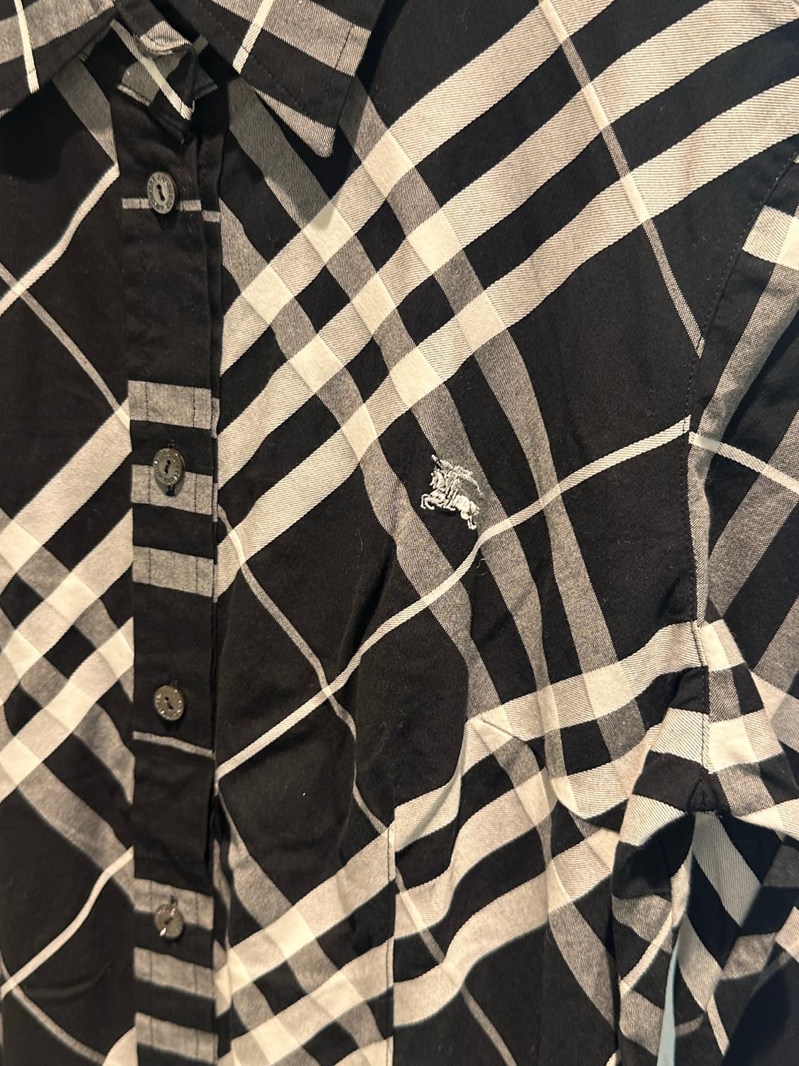 BURBERRY 버버리 블랙 노바체크셔츠💯 상품이미지5