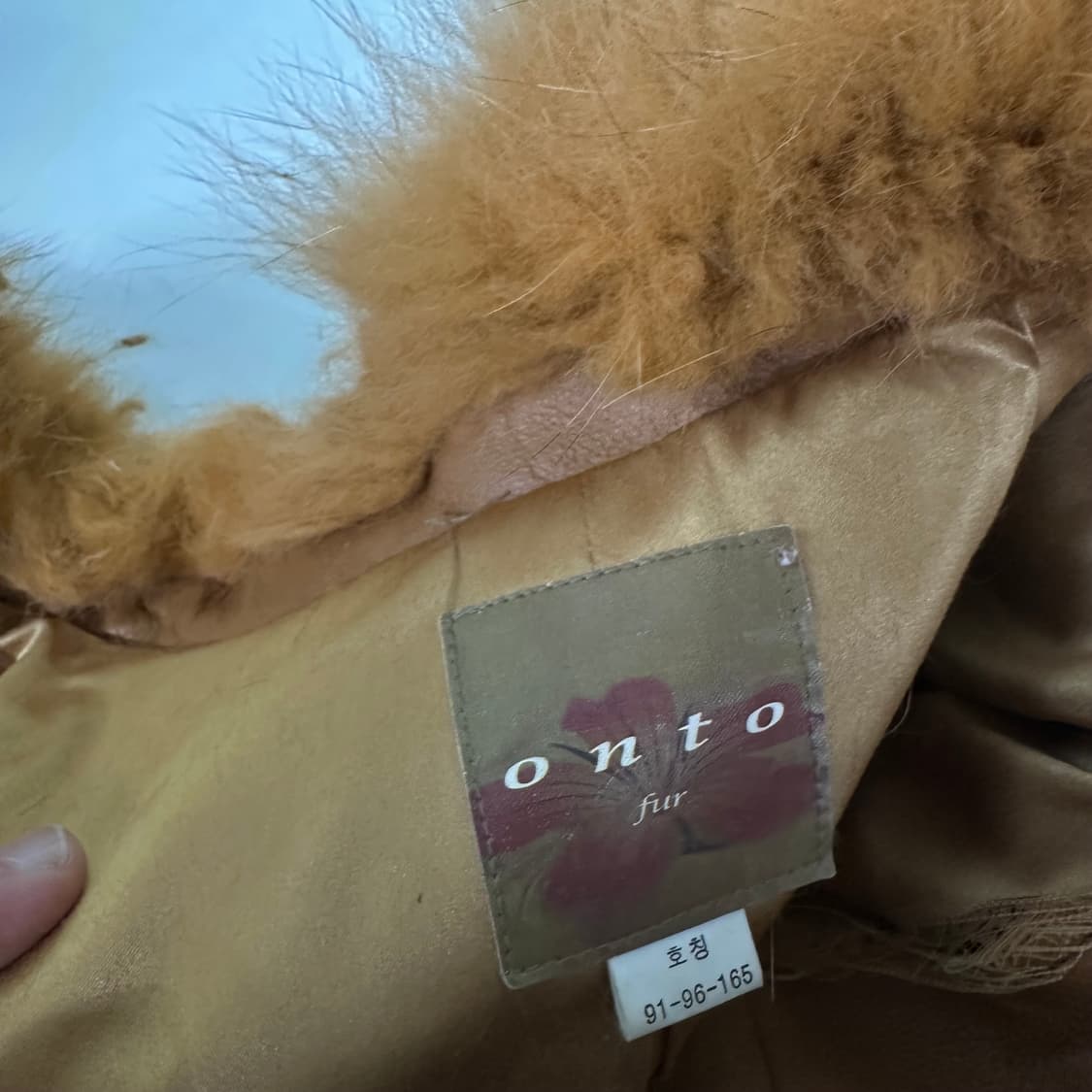 우먼M-L ONTO FUR 카멜 폭스퍼 양가죽자켓 상품이미지3