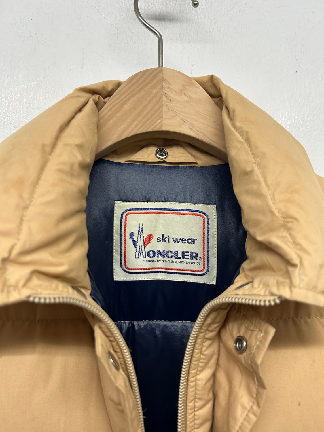 80s 아식스 몽클레어 베이지 패딩 상품이미지4