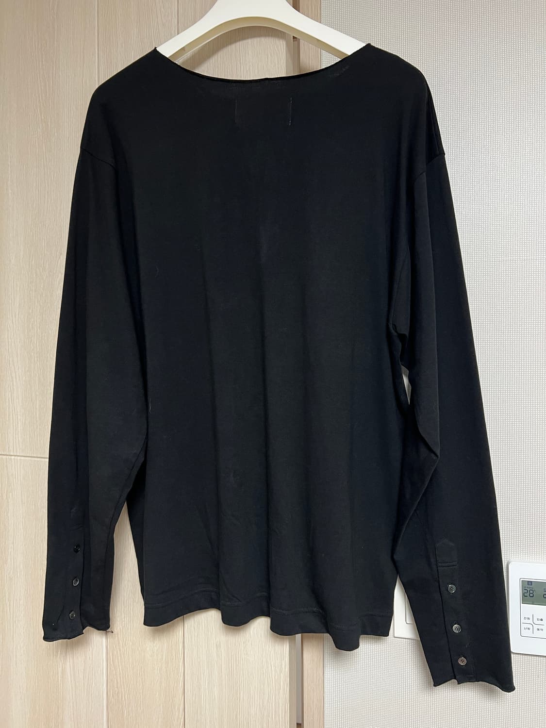 rbu long sleeves placket cuff black 1 상품이미지3