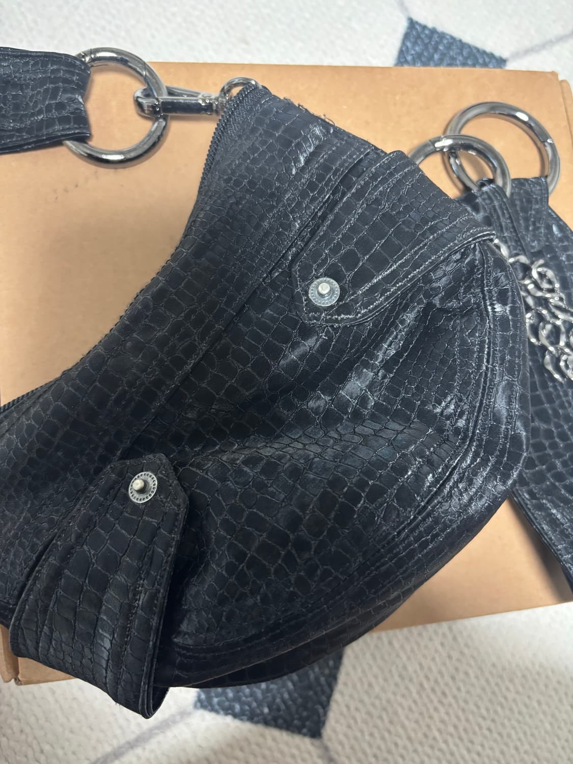 백지프로덕트 글로시 백 (블랙) 상품이미지3