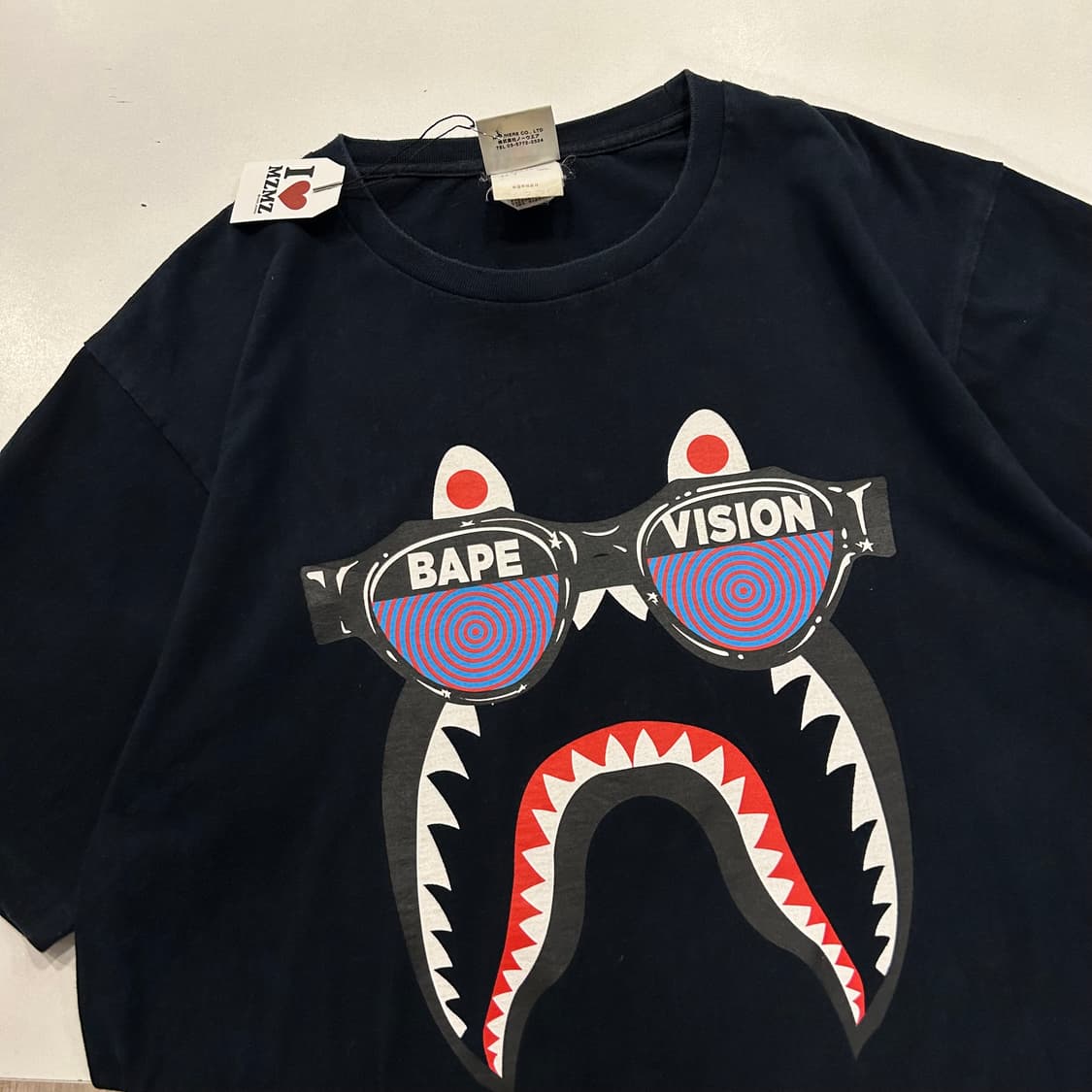 [XL] 17ss 베이프 vision 반팔 티셔츠 블랙 A435 상품이미지3