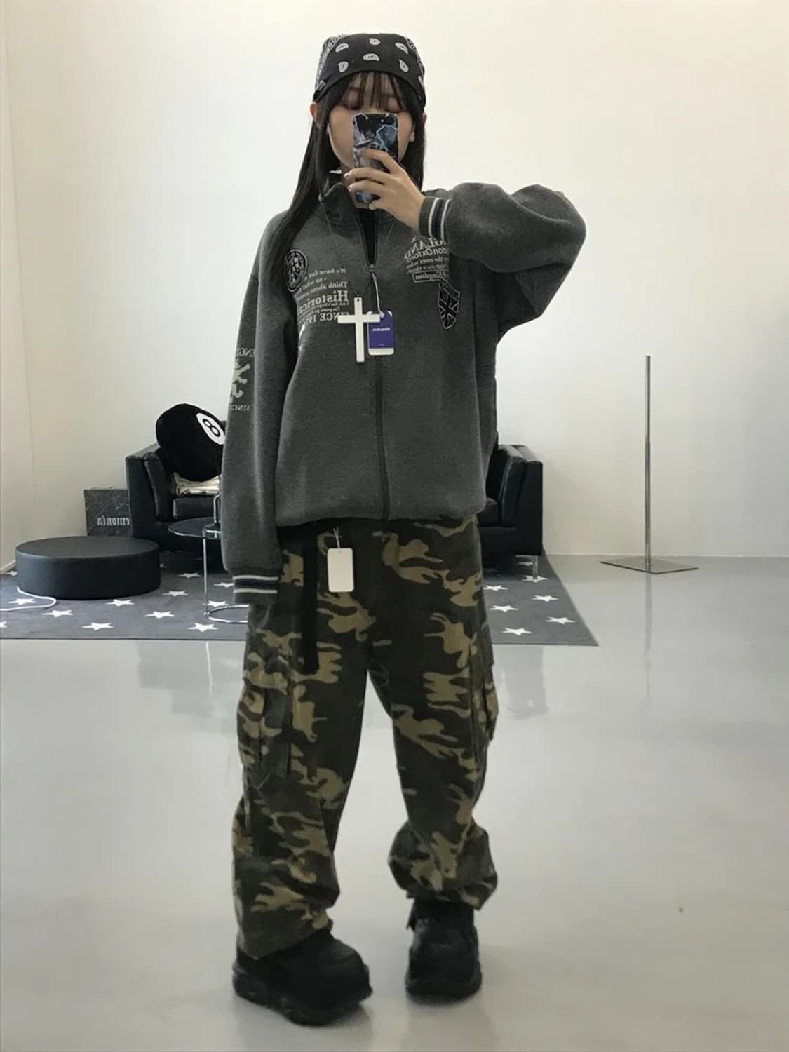 JPN 회색 집업 상품이미지1