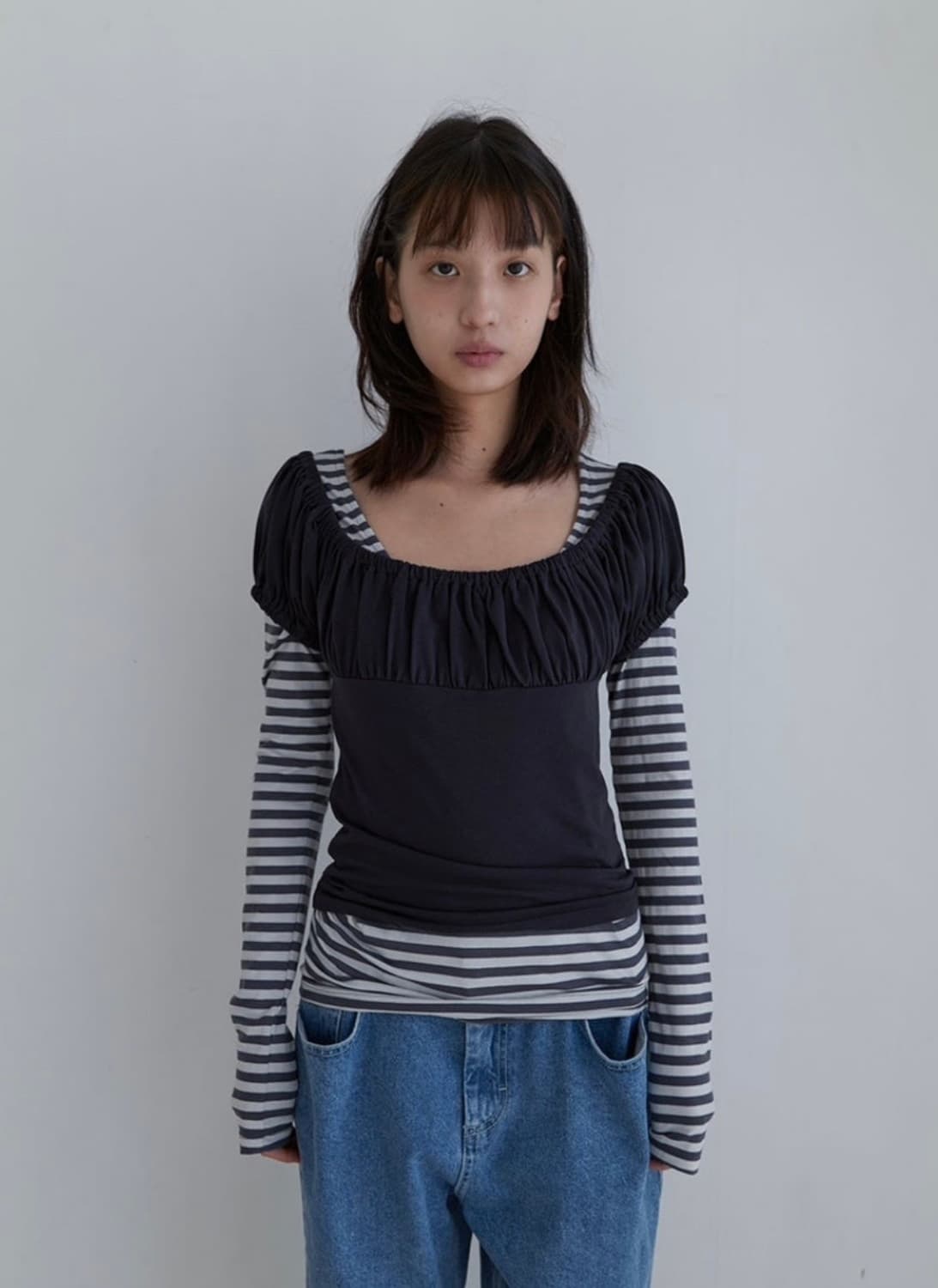 노컨텐츠 레이어드 티 상품이미지1