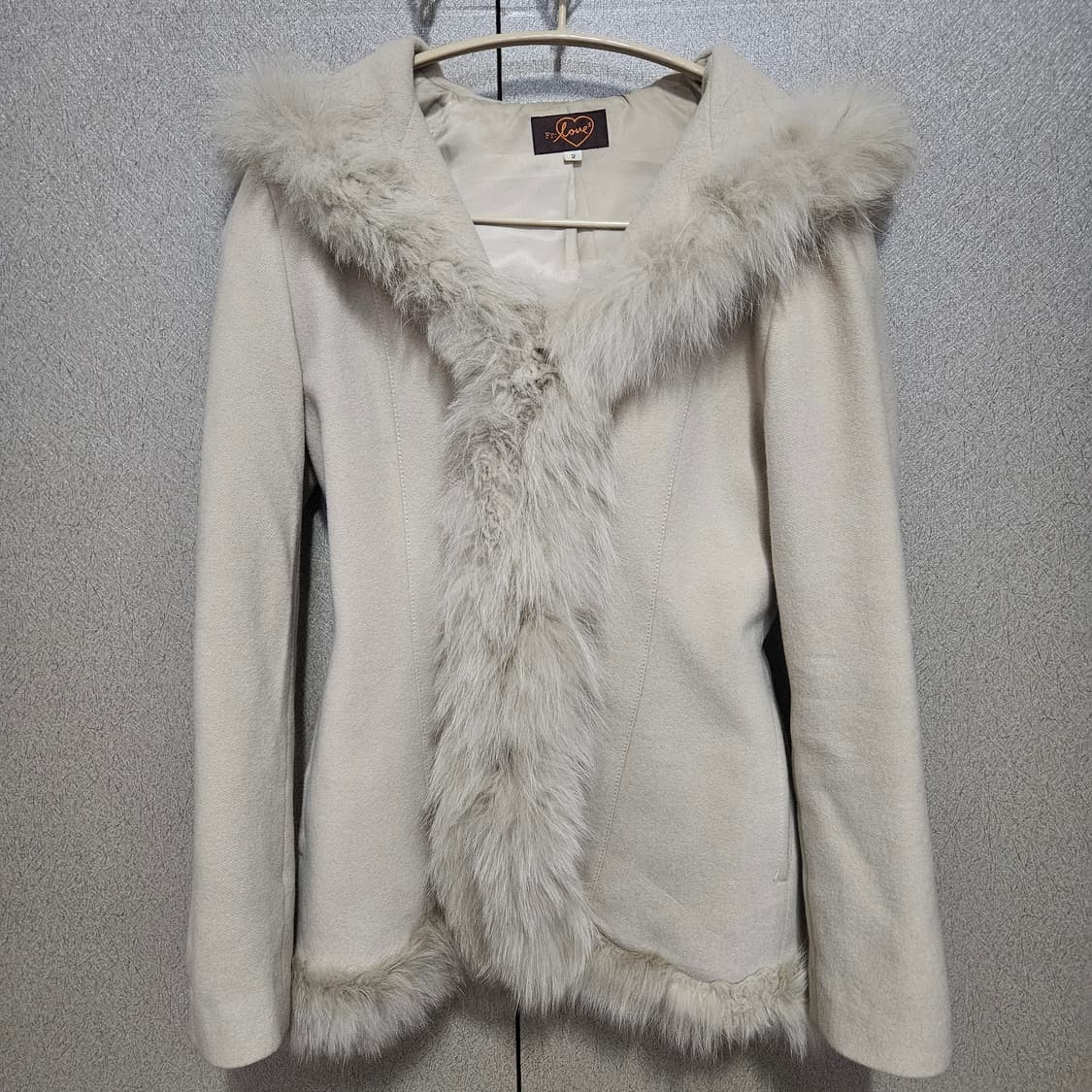 빈티지 핀터깔 페어리 퍼 트리밍 후드 코트 상품이미지2