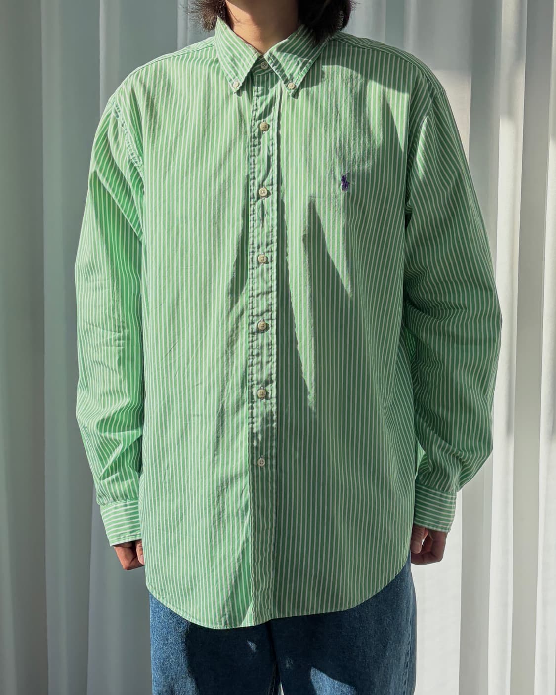 [XL]폴로 랄프로렌 클래식핏 스트라이프 포플린 셔츠 상품이미지3