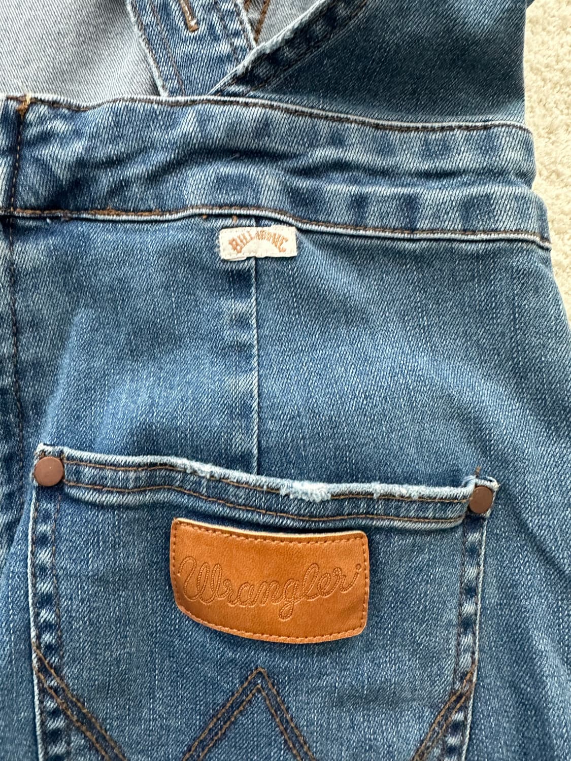 랭글러 데님 멜빵바지 26사이즈 상품이미지3