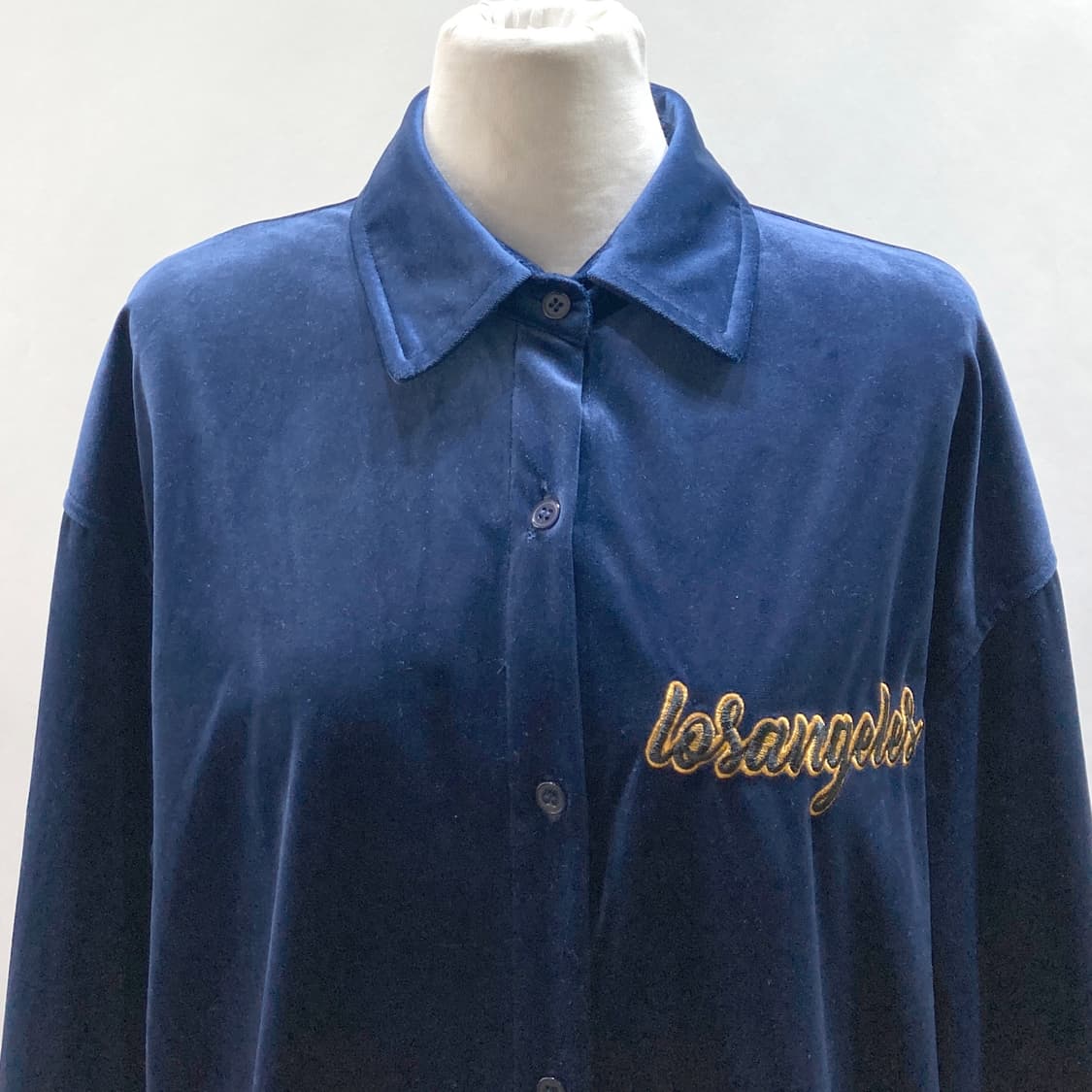 랩 벨벳 셔츠 원피스 FREE 상품이미지2