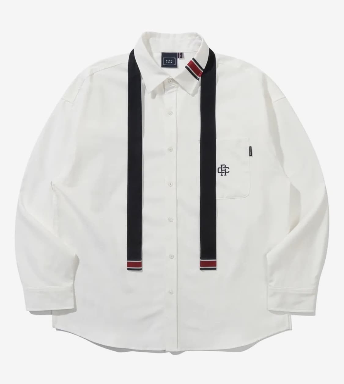 로맨틱 크라운 클럽타이 오버핏 셔츠 상품이미지3