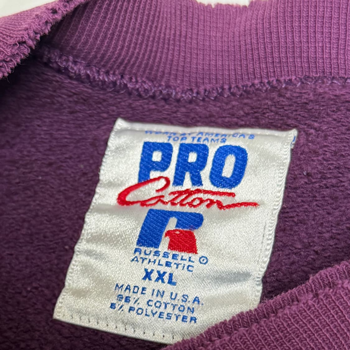 90s Russell pro sweat purple XXL USA 상품이미지3