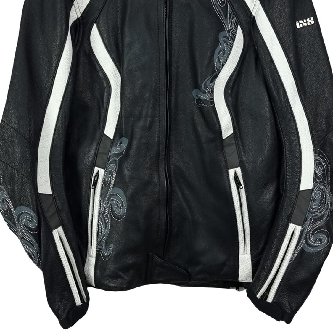 [IXS] 리얼 카우 스킨 레더 바이커 레이싱 자켓 블랙 M17813 상품이미지5