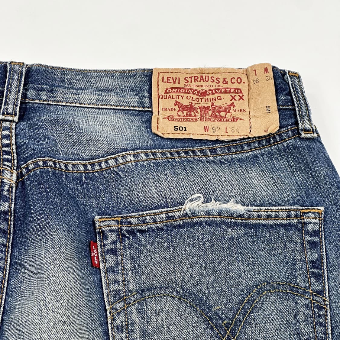 리바이스 501 오리지널 워싱 데님 팬츠 (36인치) 상품이미지7