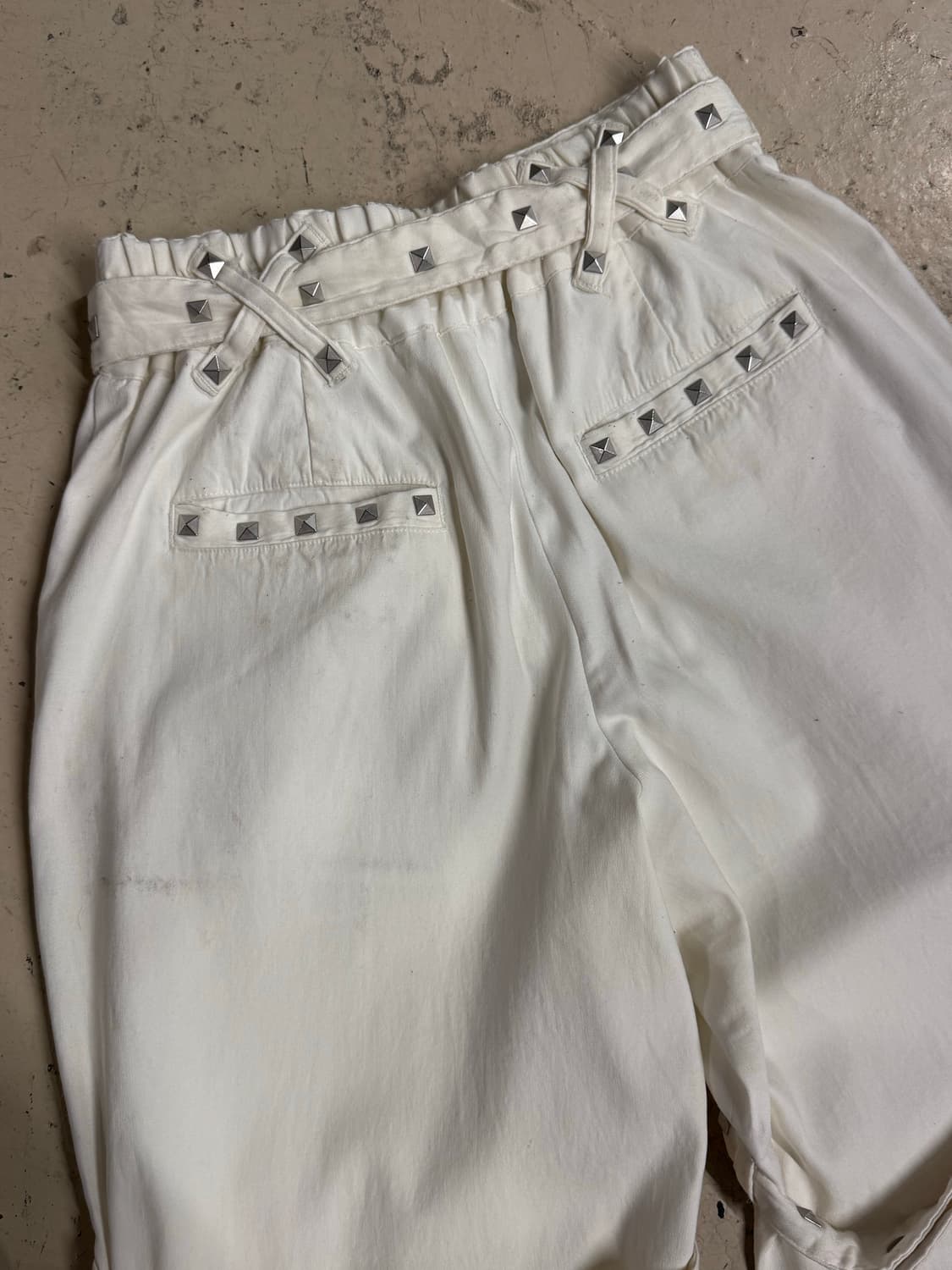 Dim Morie 버클 벨트 화이트 팬츠  상품이미지9