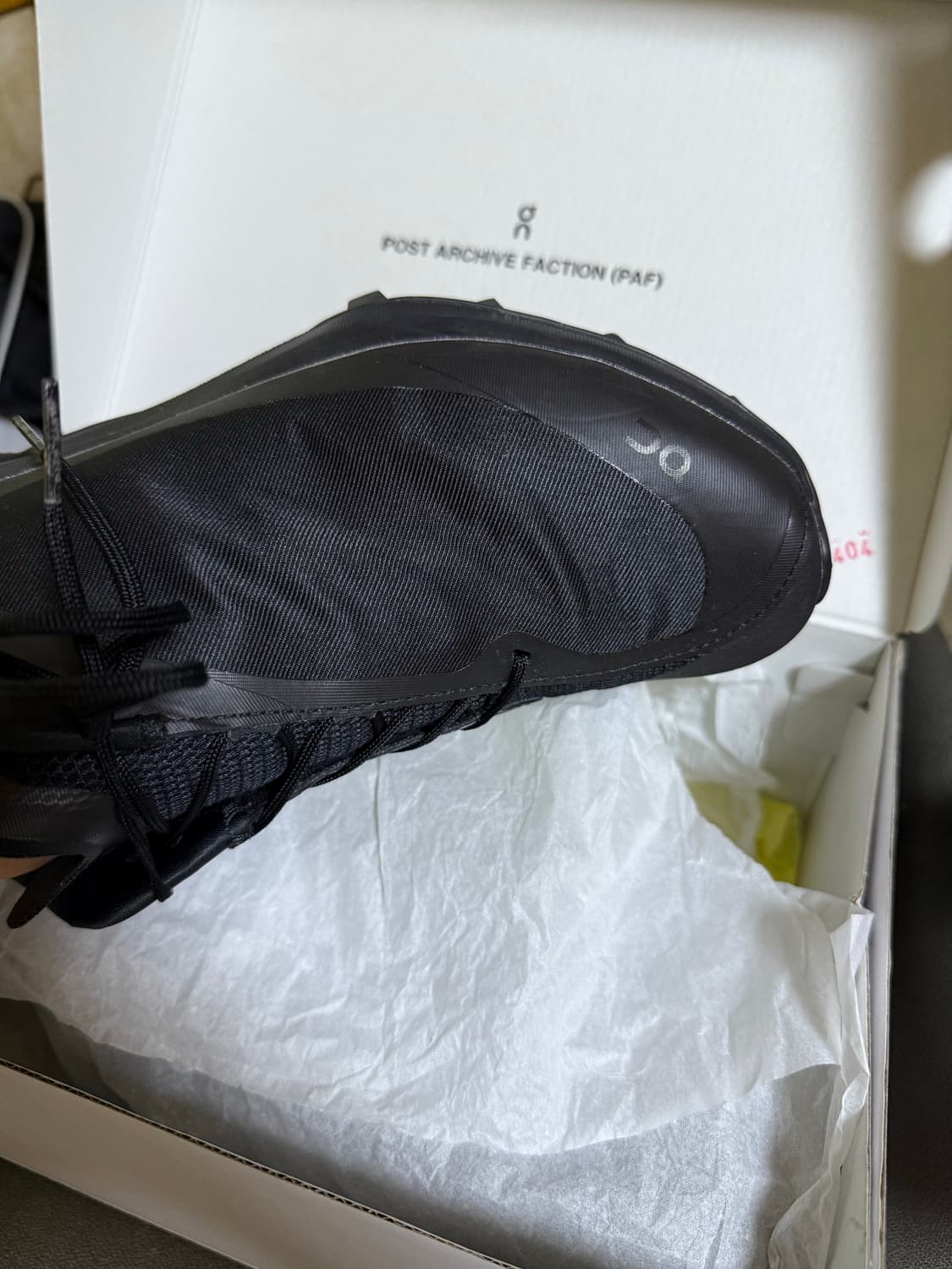 온 러닝 x 포스트 아카이브 팩션 (파프) 클라우드벤쳐 피크 올 블랙 상품이미지3