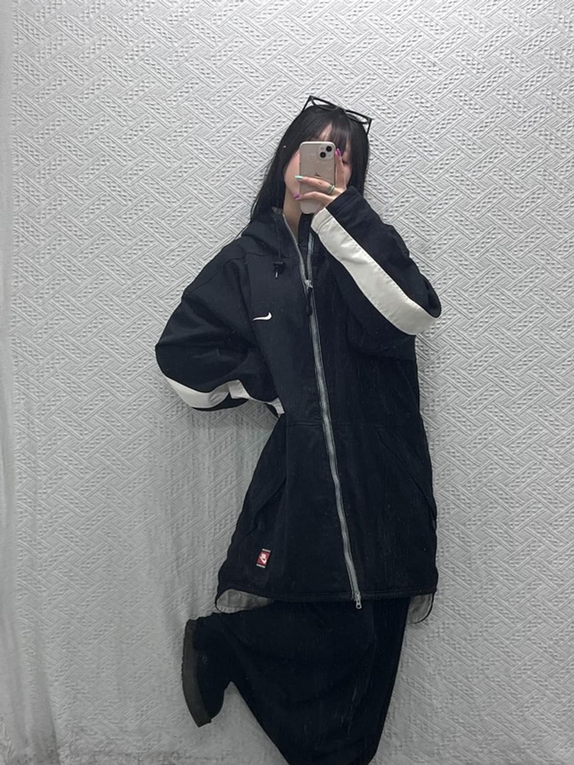 나이키 올드스쿨 배색 백스우시 누빔 바람막이 점퍼 돕바 M C07173 상품이미지1