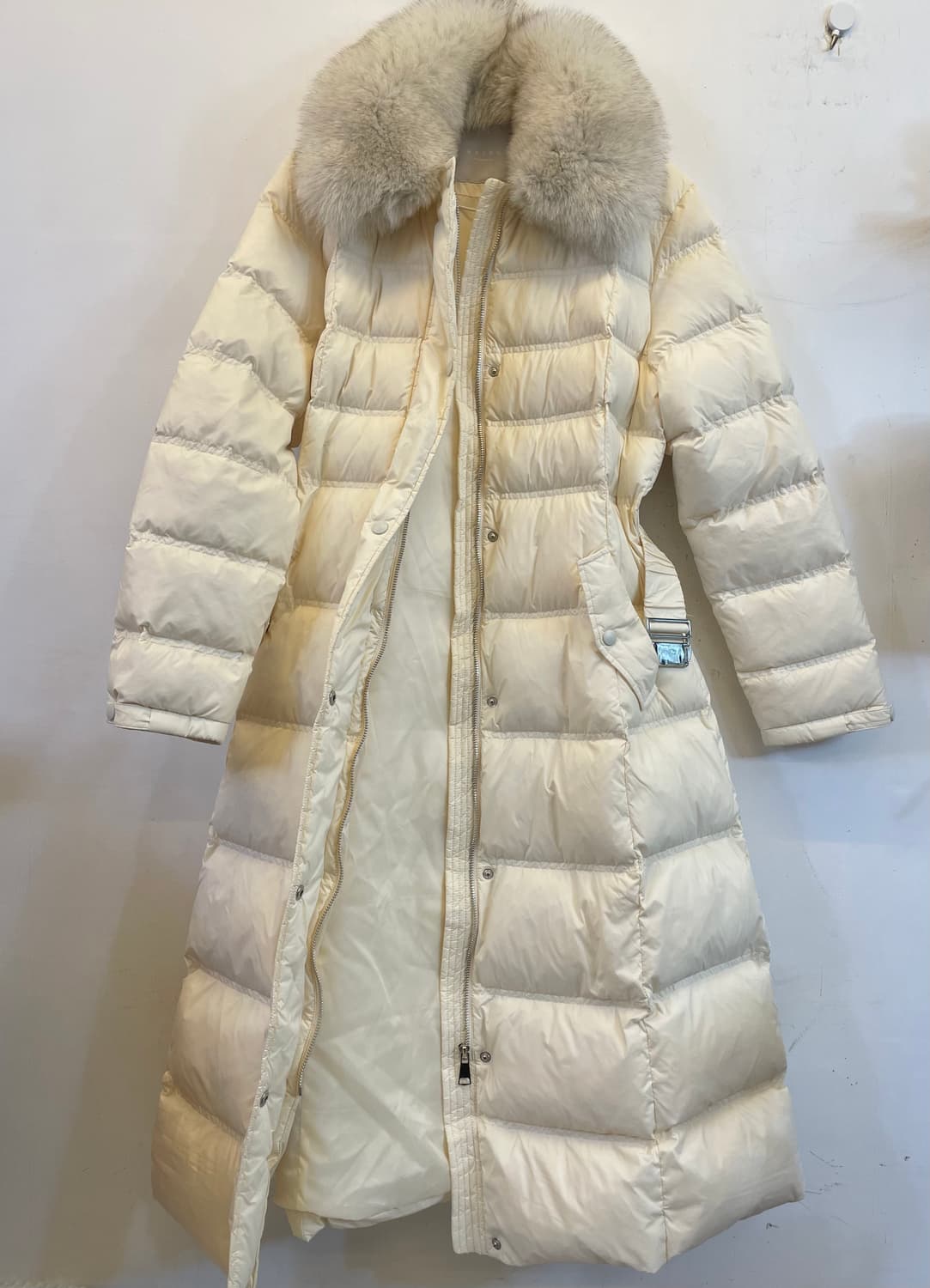 난닝구 사가폭스퍼 벨트 오리털롱패딩 덕다운롱패딩 여성롱패딩 상품이미지4