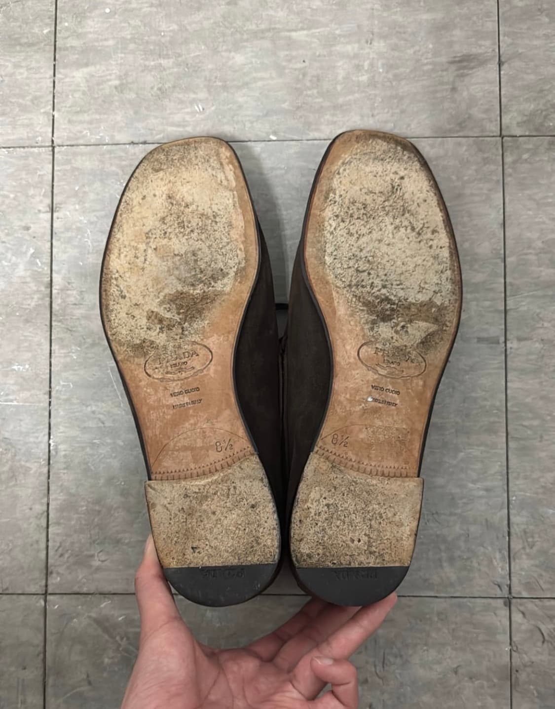 2000s 프라다 스웨이드 로퍼 (275 사이즈) 상품이미지7