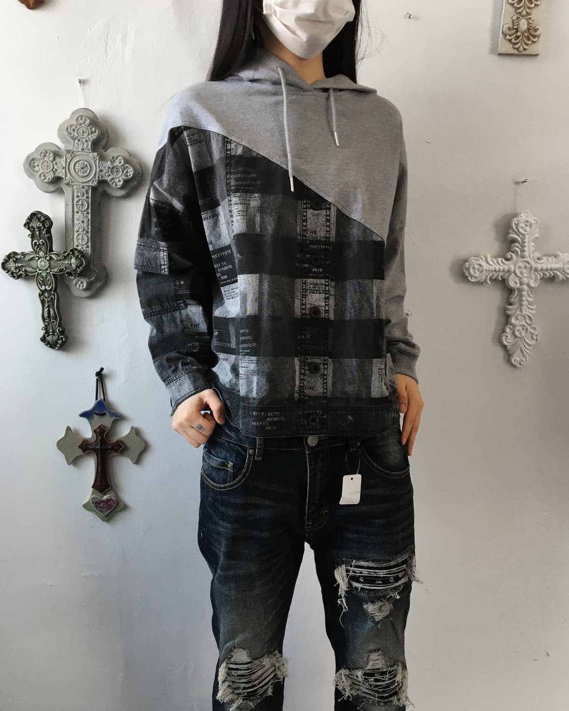 Layered point hood 상품이미지1