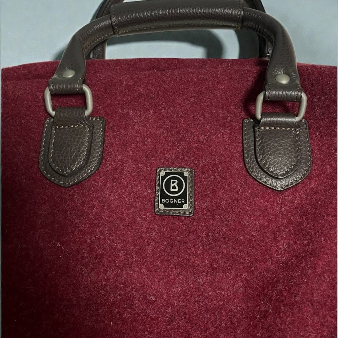 [새상품] 보그너 정품 프리미엄 울 골프 보스턴백 버건디 레드 상품이미지4