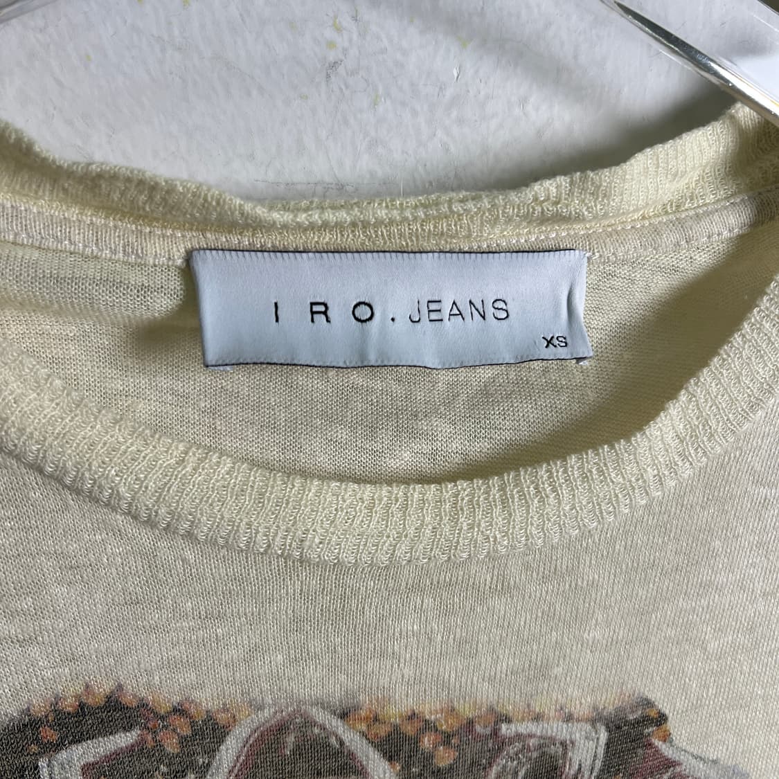 IRO JEANS 이로 진스 그래픽 프린팅 린넨 슬리브리스 XS 상품이미지4