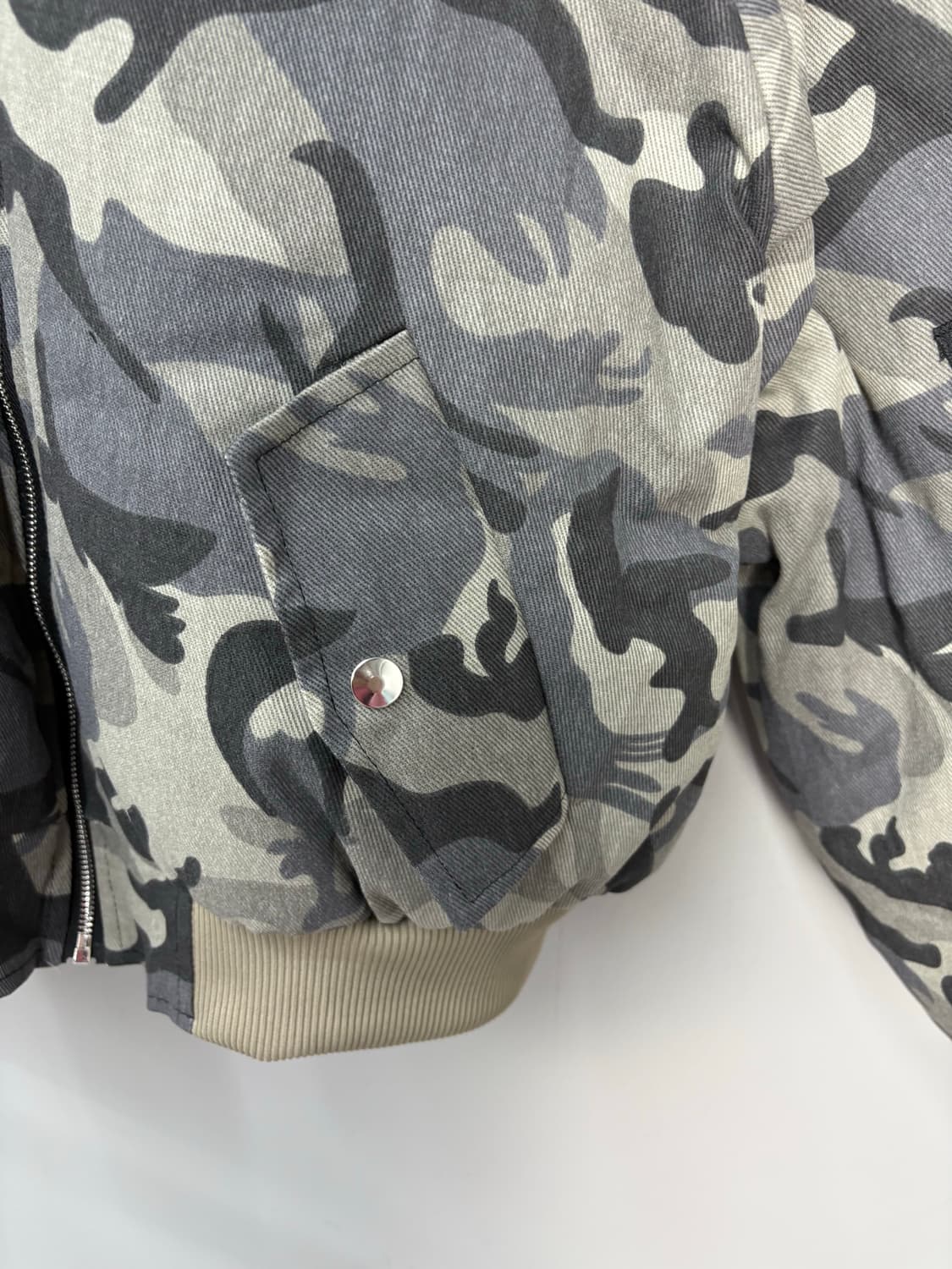 빈티지 카모 퍼 후드패딩 자켓 A3160 상품이미지3