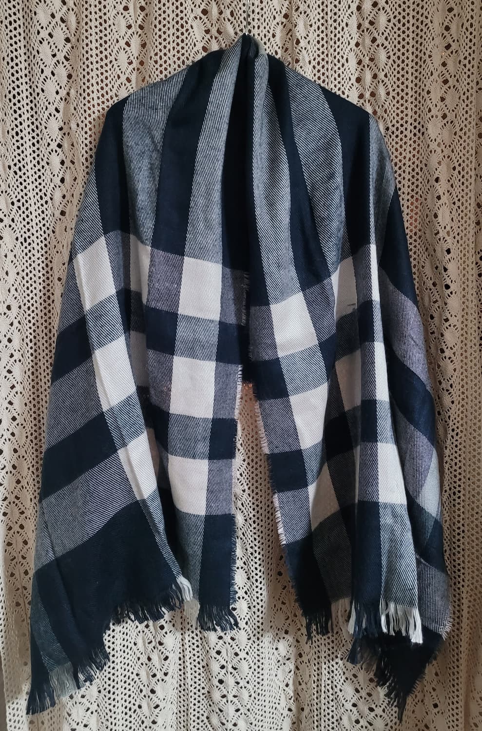 영국 바버 블랙 그레이 타탄 숄 & 머플러(목도리) 상품이미지2