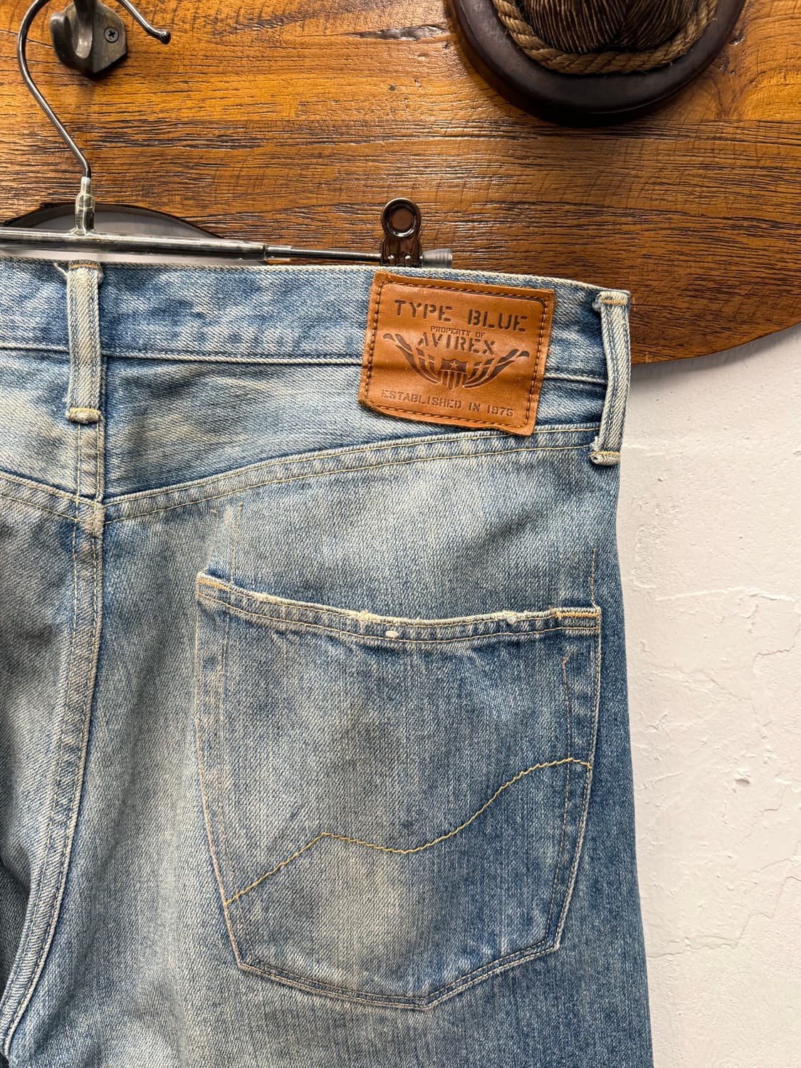 아비렉스 타입 블루 셀비지 데님 팬츠 상품이미지7