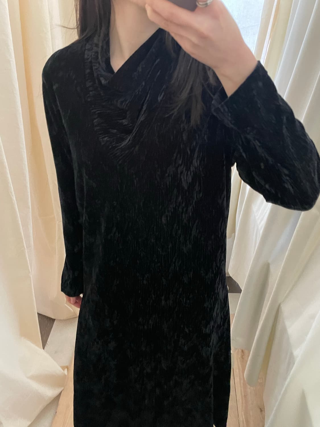 vintage black high neck long dress 상품이미지1