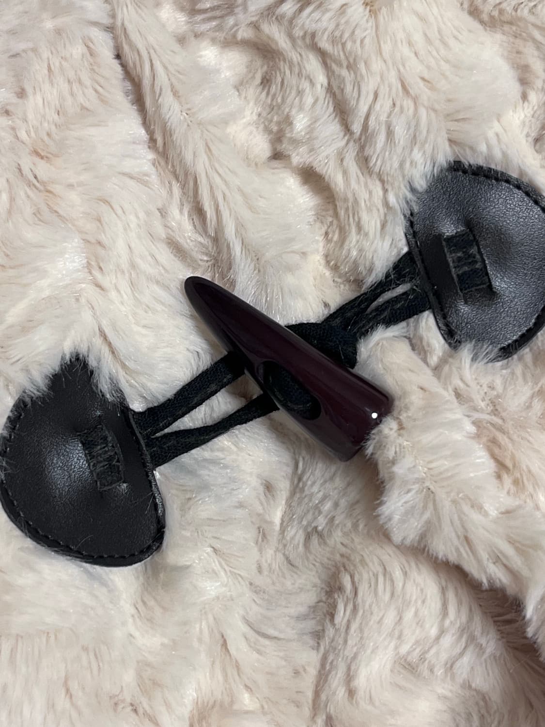 일본 빈티지 퍼 아이보리 떡코  상품이미지3