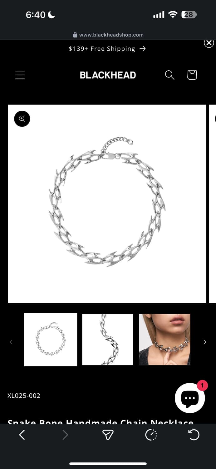black headstudio necklace 상품이미지1