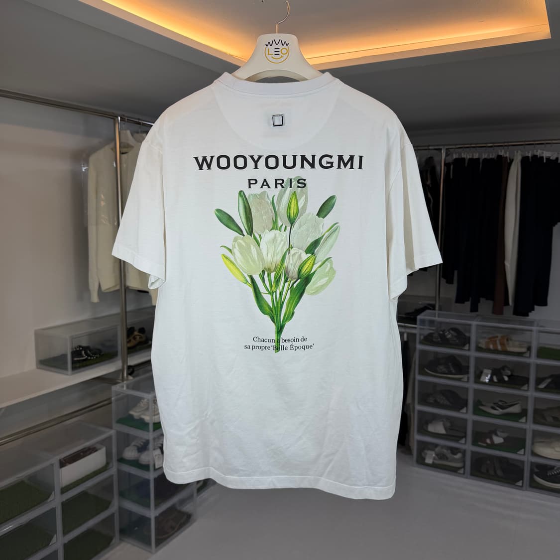 [리오브전포점] 우영미 플라워 프린트 백로고 반팔 50 상품이미지1