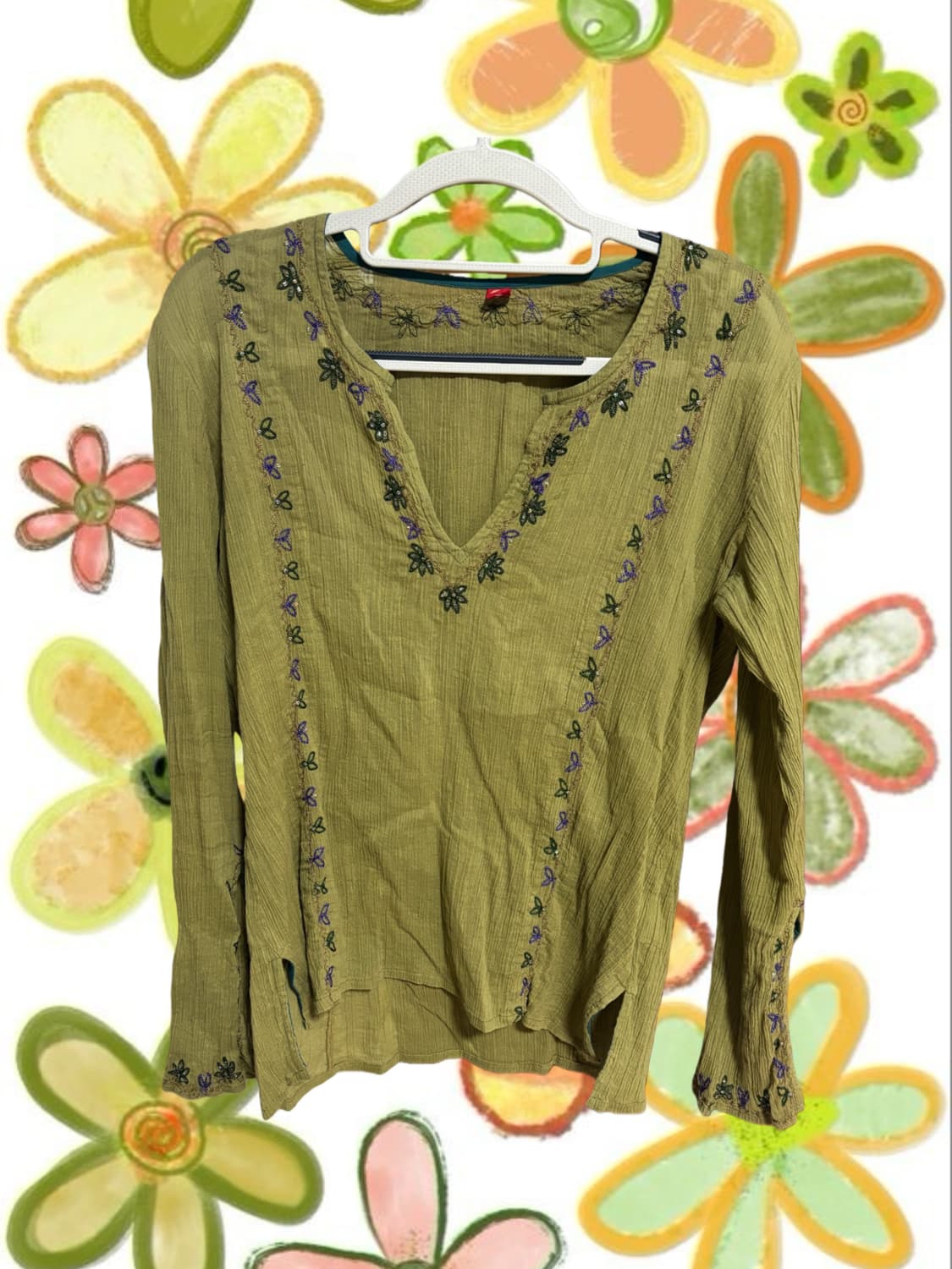 빈티지 히피 보헤미안 블라우스 상품이미지1