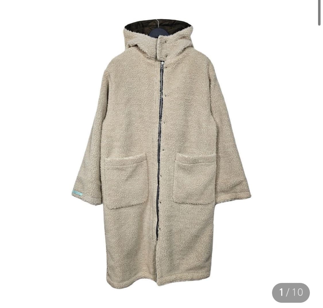 인스턴트펑크 로고 리버시블 롱 점퍼 블랙 상품이미지3