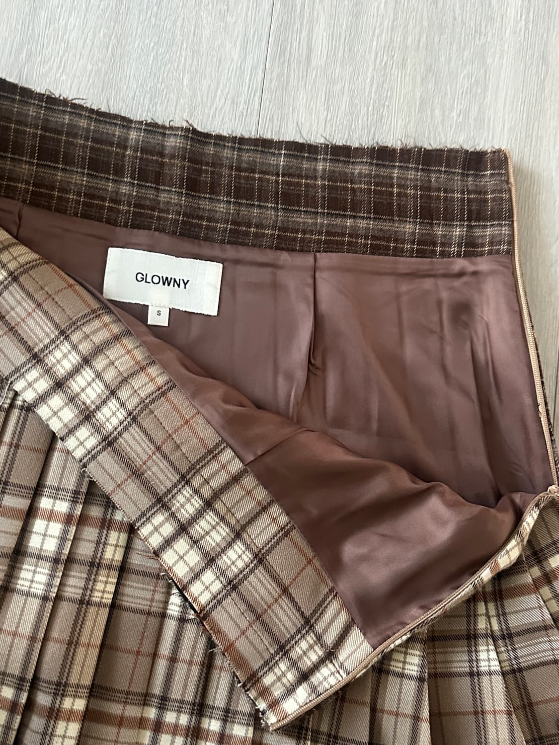 🤎글로니 haze twotone pleated skirt (새상품) 상품이미지6