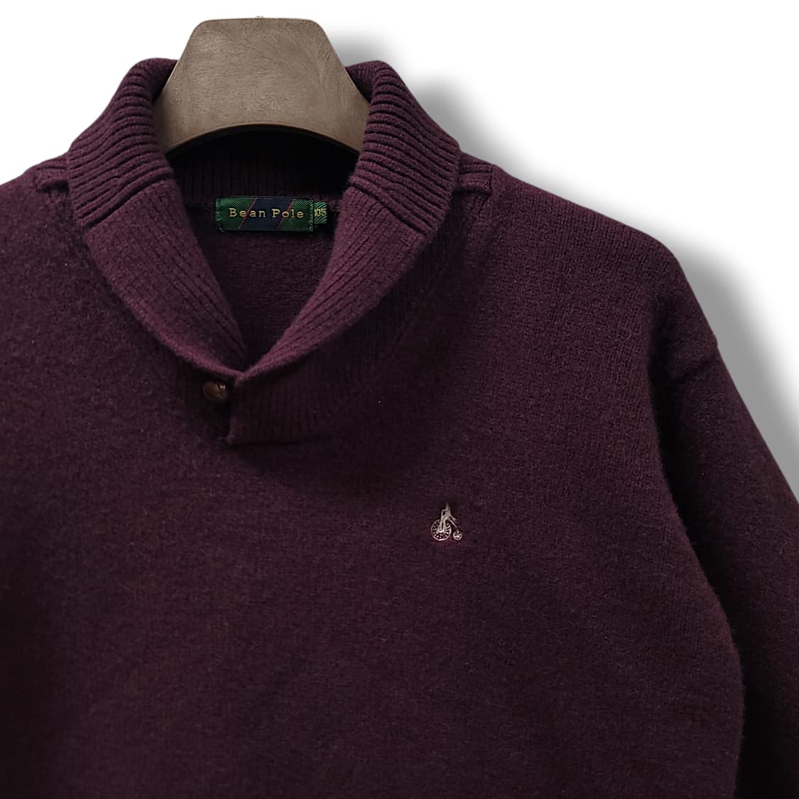 [105] 빈폴 버건티 숄카라 클래식 빈티지 모 니트 상품이미지4