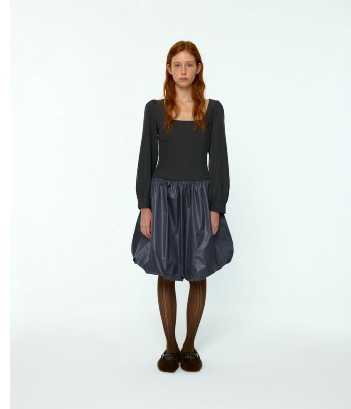 루루서울 Rosy Balloom Shirring Midi Dress 상품이미지3