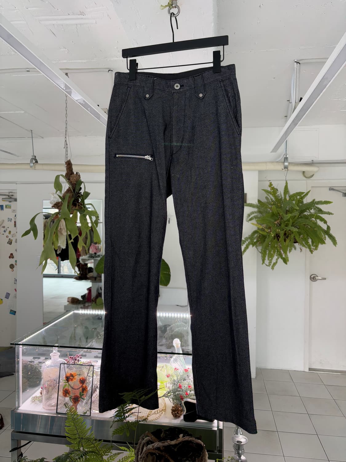 zipper back wool pants 상품이미지2