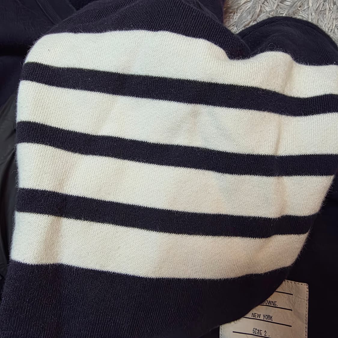 {클로젯}[2][오케이몰 정품]톰브라운 네이비 코튼 가디건 상품이미지4